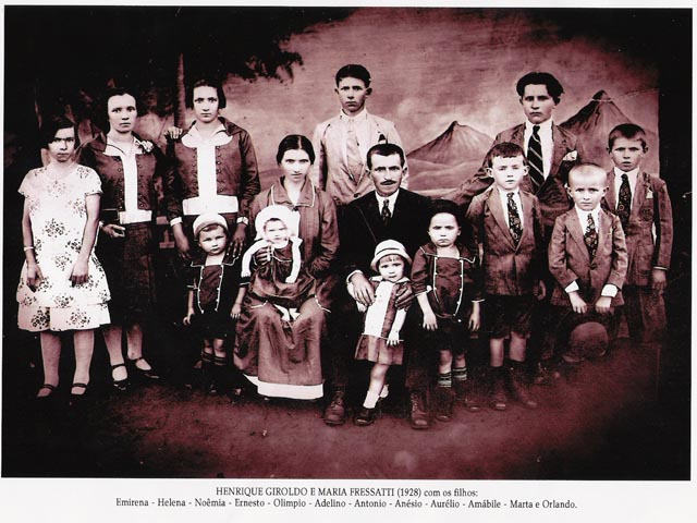 1928 - Enrico Giroldo e Família - 1928